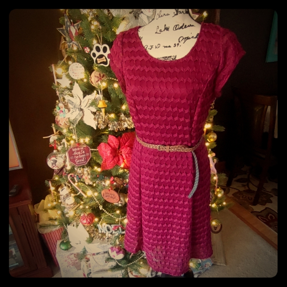 Cute short sleeve dress with belt